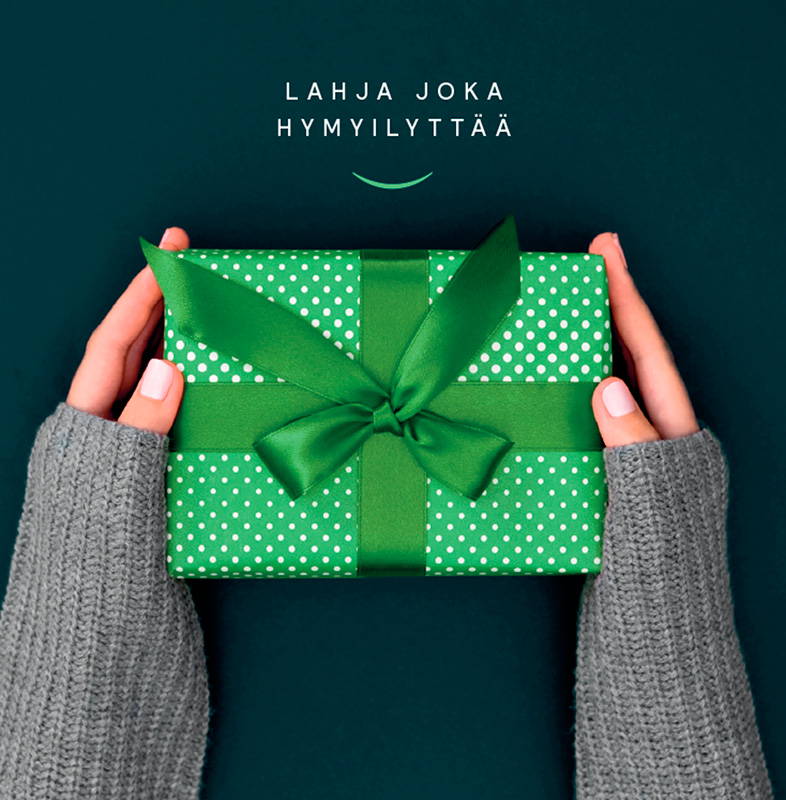 Huolenpitoa hampaille Oral-lahjakortilla.