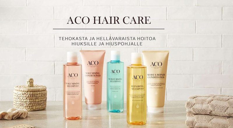 ACO Hair Care -hiustenhoitosarjasta löydät sopivan shampoon ja hoitoaineen sinun tarpeisiisi, päivittäiseen käyttöön.  