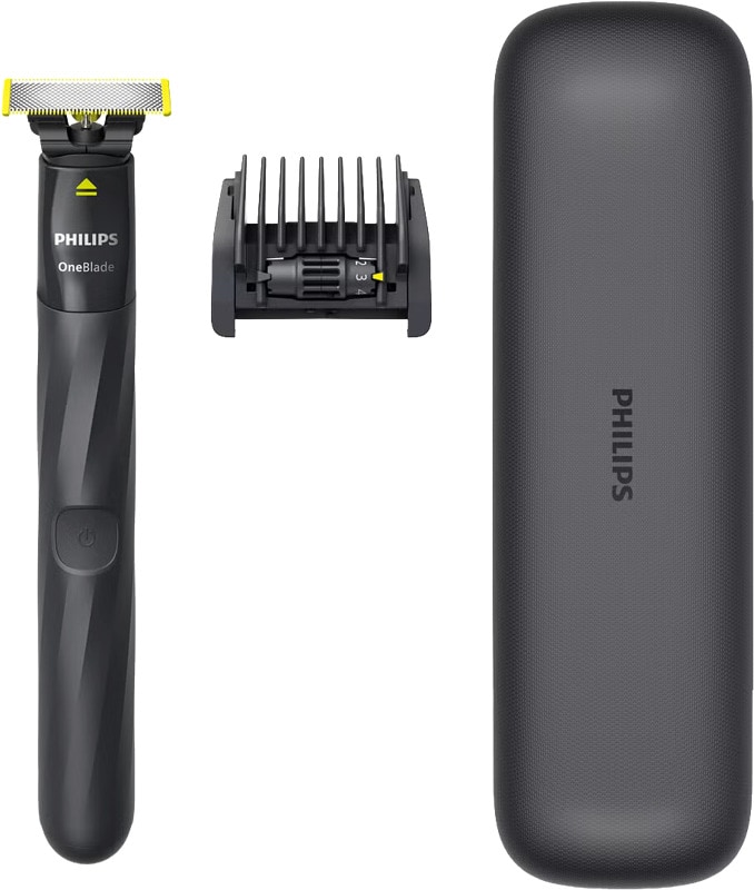Trimmaa, aja ja muotoile kaikenpituiset parrat samalla työkalulla. Philips OneBlade QP1424/65 -hybridimuotoilulaite, jossa tarkka terä ja säädettävä kampa.