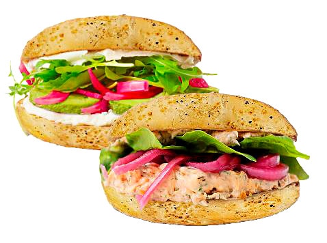 Creamy Avokado- ja Smoked Salmon -bagel.