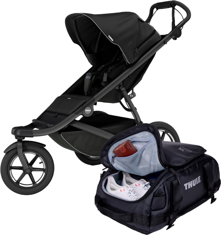 Thule Urban Glide 3 yhdistelmävaunut sopivat loistavasti aktiiviseenkin elämäntyyliin. Nyt yhdistelmävaunun ostajalle tilaihme, 40L Thule Chasm -laukku kaupan päälle!