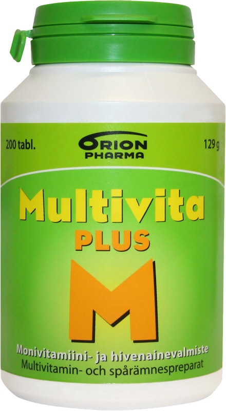 Monipuolinen vitamiini- ja hivenainetabletti.