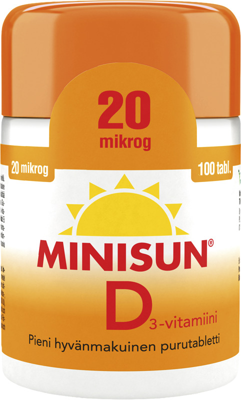 Verman-asiantuntija maistattamassa vitamiineja lapsille ja aikuisille. Tarjouksessa Minisun D-vitamiini Junior 60 puru (mansikka, banaani tai päärynä) 8,80 (norm. 12,58). Myös muita huipputarjouksia.