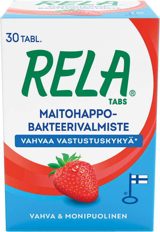 Monipuolinen ja vahva maitohappobakteeri. Hyvänmakuinen purutabletti, joka maistuu mansikalta.