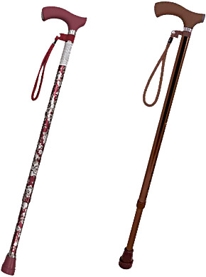 Tukeva kävelykeppi, alumiinia. Korkeus säädettävissä 76–99 cm. Kantavuus 110 kg. Monta väri- ja kuosivaihtoehtoa.
