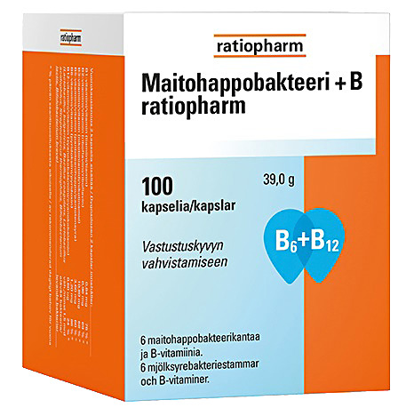 Sisältää kuutta eri maitohappobakteerikantaa ja B-vitamiinia. Valmiste sopii päivittäiseen käyttöön monipuolisen ruokavalion tueksi.