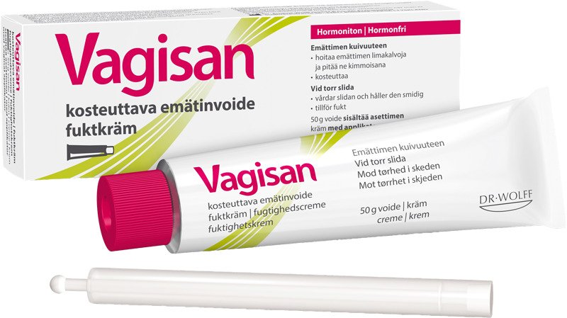 Kosteuttava voide emättimen ja ulkoisen intiimialueen kuivuudesta johtuviin vaivoihin.