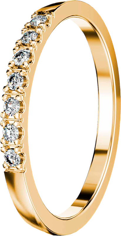 7 x 0.01ct H Si 14K kelta-, puna- tai valkokultaa.