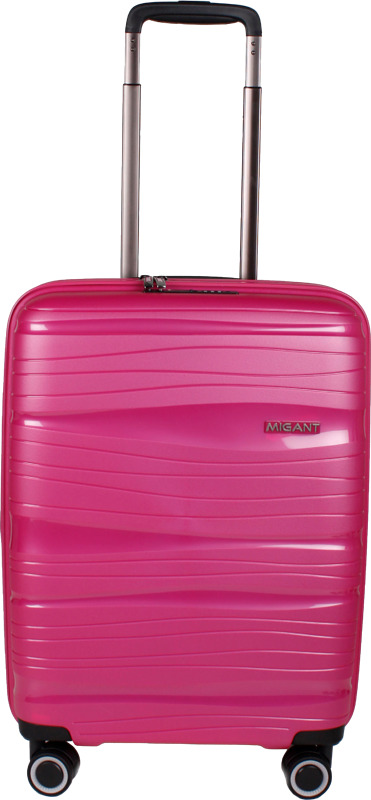 Käsimatkatavarakoko, fuxia ja beige.