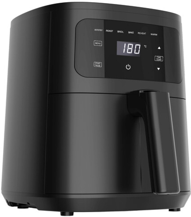 Tarttumaton pinnoite, ei sisällä PFAS-yhdisteitä. Suuri 5,8 litran tilavuus. Friteeraa, paista uuniruokia tai leivo koko perheelle.