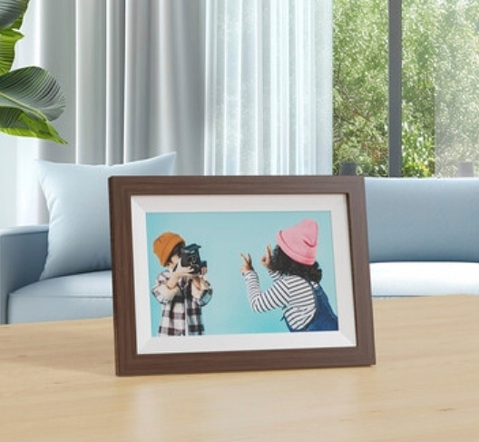 Digitaalinen Exibel-valokuvakehys, näytä digitaaliset kuvat ja videot pysty- tai vaakasuunnassa WiFi-yhteyden kautta tai mikroSD-muistikortilta.