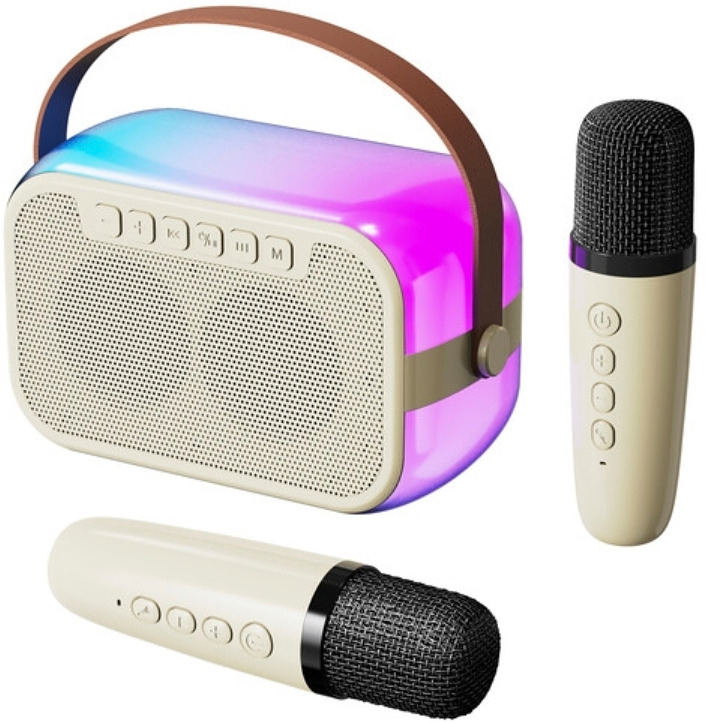 Karaokesetissä on sekä ääni- että valotehosteita, joiden avulla luot viihdyttävän karaoke-elämyksen.