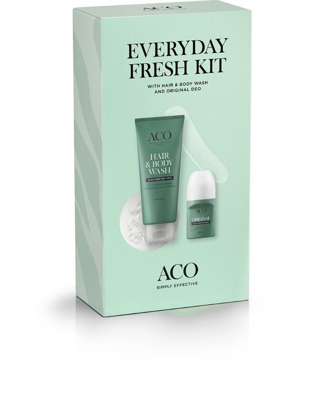 Lahjapakkaus miehille. Sisältää virkistävän suihkugeelin ja tehokkaan deon. Hajustettu.