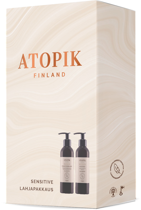 Sisältää puhdistusemulsion ja kasvoveden.