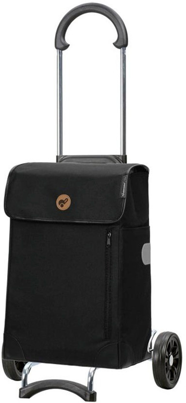 Laadukas Saksassa valmistettu ostoskärry, malli Scala Shopper Weda, musta.