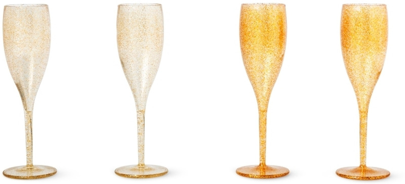 Muoviset samppanjalasit, 4 kpl.