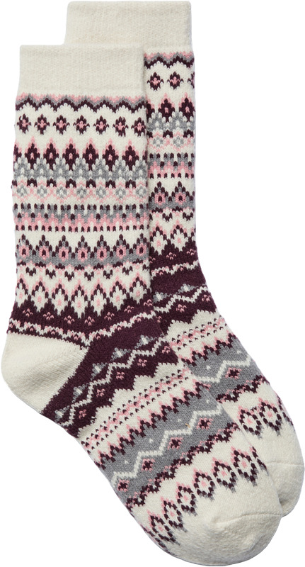 Joululahjaksi kuvioidut sukat tuplapakkauksessa.