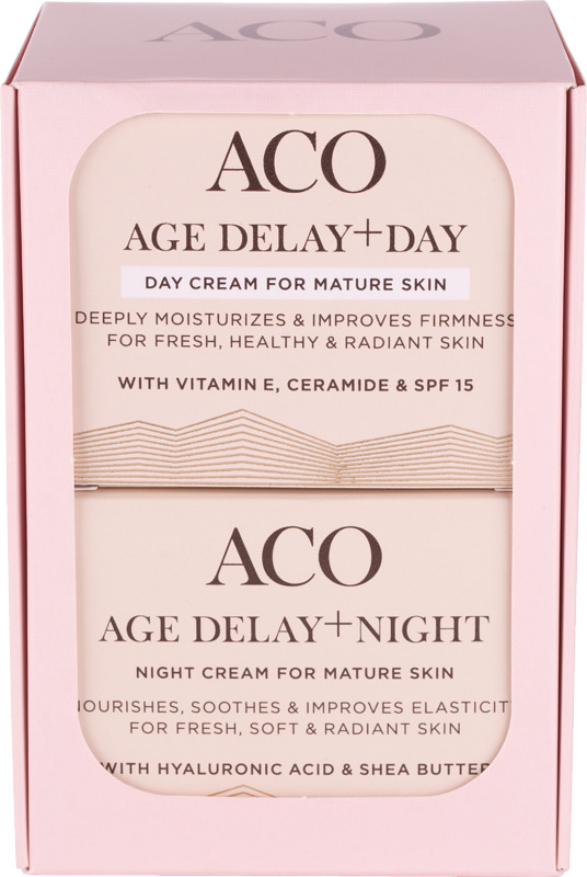 Täyteläinen, syväkosteuttava ja tehokas anti-age-päivävoide ja yövoide, jotka ovat kehitetty erityisesti vaihdevuodet ohittaneille naisille.