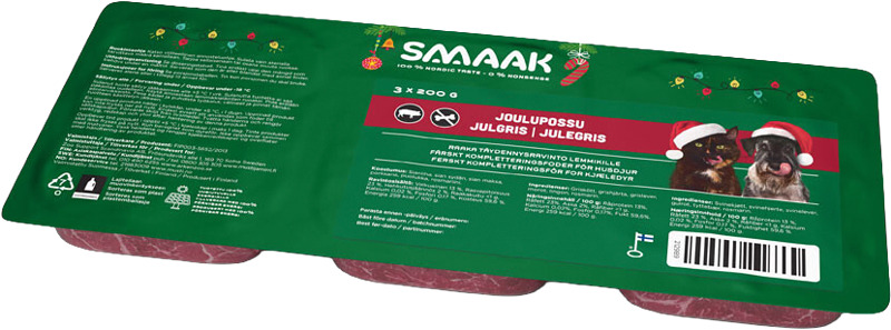 Jouluisen maukas raaka possuateria on maistuva ja jouluun sopivasti juhlava.