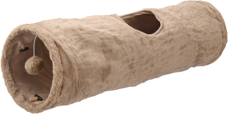 Kokoontaitettavan kissantunnelin pituus on 90 cm ja halkaisija 25 cm.