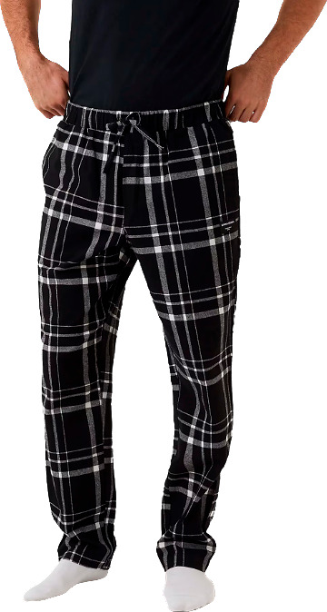 Miesten koot. Pehmeää harjattua flanellia. 100 %puuvillaa,