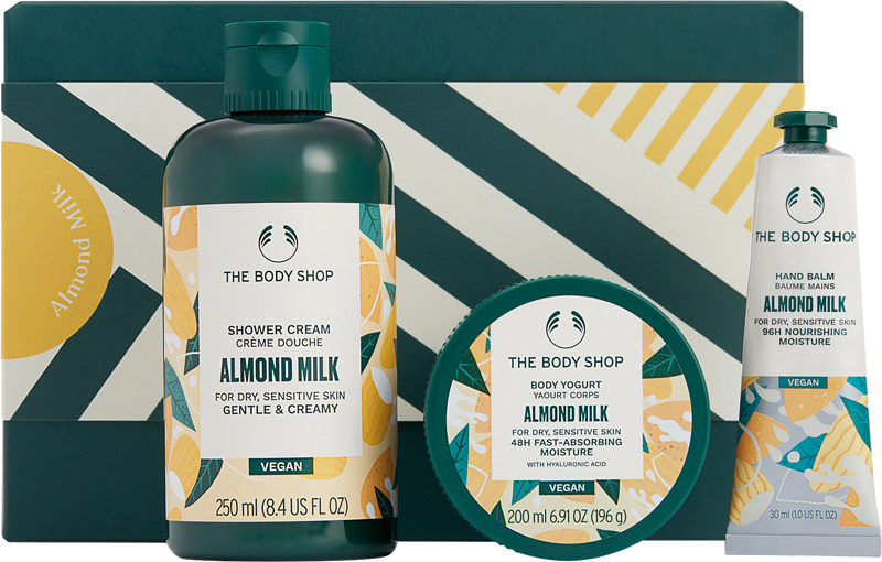 Herkällekin iholle sopiva vartalosetti sisältää suihkuvoiteen, vartalojogurtin ja käsivoiteen.