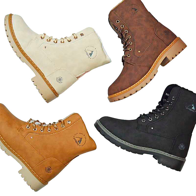 Lämminvuoriset nilkkurit nauha- ja vetoketjukiinnityksellä, 4 eri väriä.