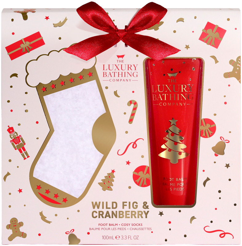 Hemmotteleva lahjapakkaus jaloille. 100 ml hoitava jalkavoide sekä pehmeät sukat tuomaan lämpöä.