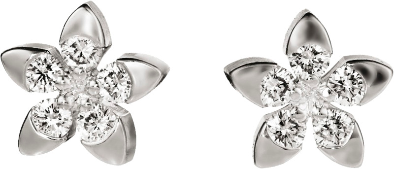 Korvakorut 18k 10 x 0.035ct H VS1  valko- tai keltakultaa.