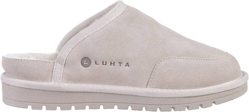 Mokkanahkaiset tossut, lämmin vuoraus, TPR-kumipohja, värit kitti ja musta, naisten ja miesten koot.