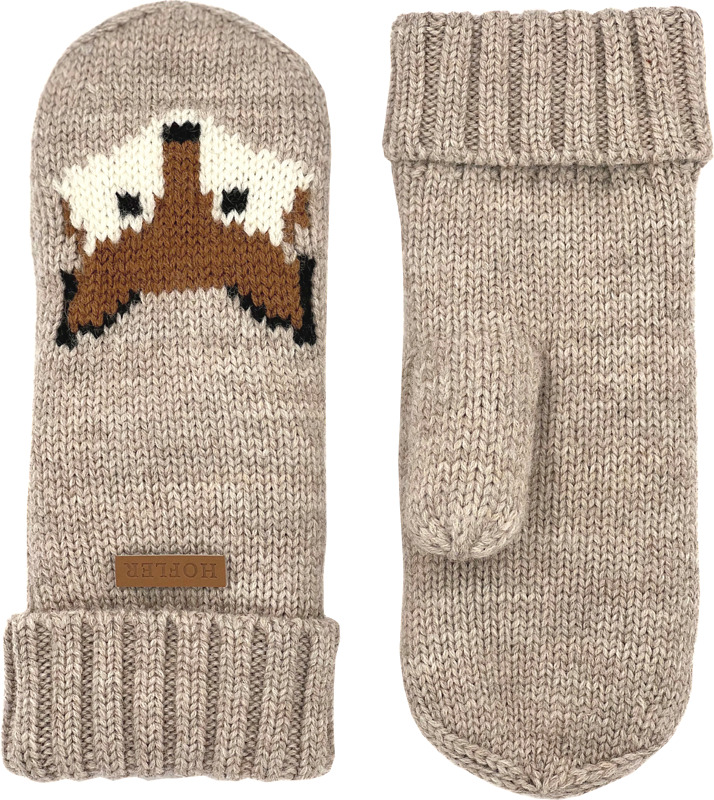 Klassiset, lämmittävät villalapaset veikeällä kettukuviolla.