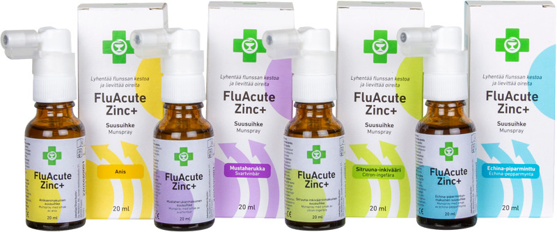 Suusuihke flunssan keston lyhentämiseen ja oireiden lievitykseen.