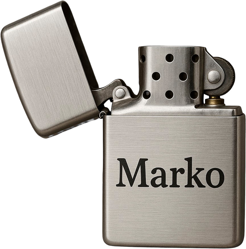 Zippo – enemmän kuin sytytin. Ajaton klassikko, nyt valitulla nimellä kaiverrettuna.
