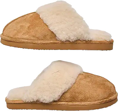 Slip-in tohveli, koot 36–42, päällinen tekomokkaa.