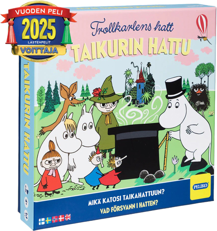 Vuoden lastenpeli 2025! Hauska Muumi-muistipeli magneettisella taikurin hatulla.