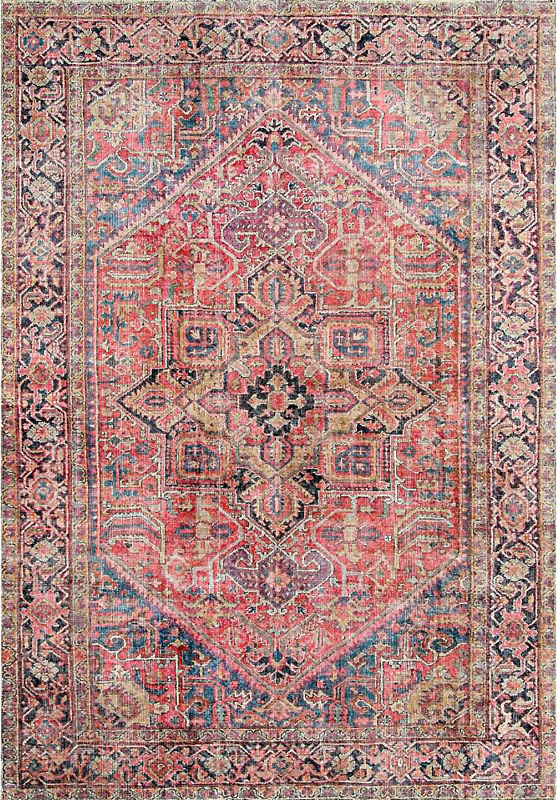 Upea printtikuosinen, punainen matto, 160x230 cm.