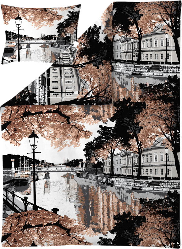 Aurajoki-pussilakanasetti on valmistettu vastuullisesti pehmeästä 100 % puuvillasta.