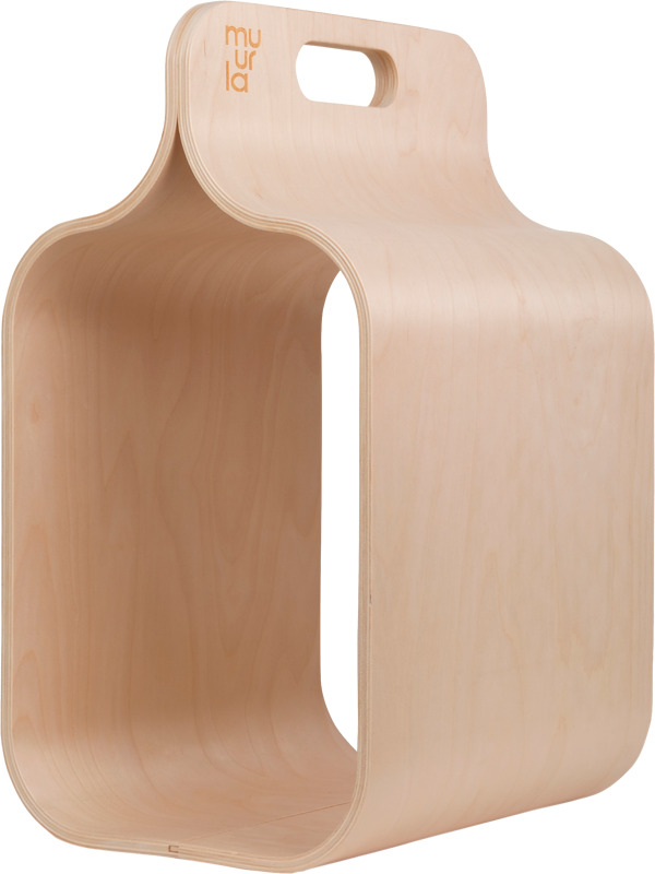 Kotimainen, käsityönä koivuviilusta valmistettu Kantaja on monipuolinen säilytysratkaisu.