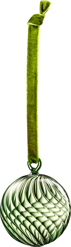 Tyylikäs Muurlan lasinen koristepallo kauniilla satiininauhalla. Kuusi erilaista sävyä. Ø 6 cm