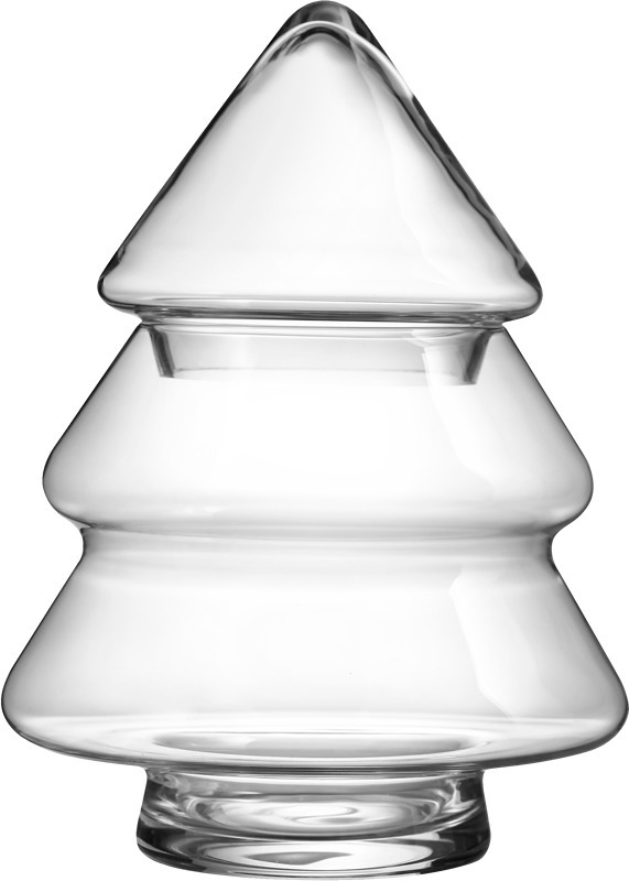 Avattava Kuusi-lasipurkki sopii monenlaiseen säilyttämiseen. Korkeus 20 cm.