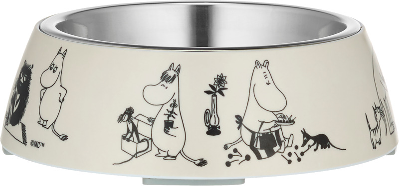 Muumi 80 -juhlavuoden kunniaksi suunniteltu kaksiosainen kulho, jossa pohjassa kumipalat. 160 ml.