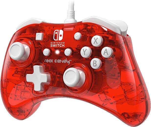 PDP Rock Candy langallinen ohjain Nintendo Switchille. Punainen.