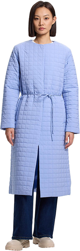 Kaunis selkeälinjainen Your Face -tikkitakki kahdessa värissä: vaaleansininen ja musta.