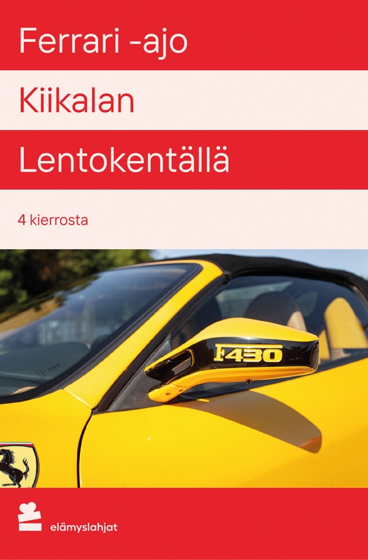 Koe ferrarin jylläävät voimat Kiikalan lentokentällä. Superautoajoelämys on lahja, mikä ei varmasti unohdu koskaan! Hanki lahjakortti nyt tarjoushinnalla.  