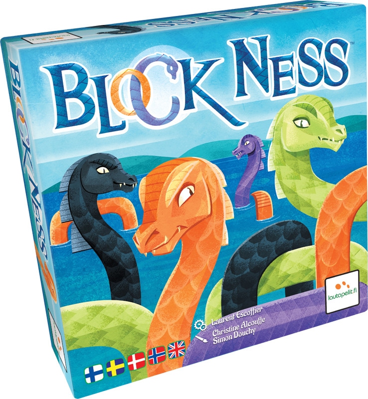 Kevyt taktiikkapeli koko perheelle. Pelaajien tehtävä on saada oma järvihirviö mahdollisimman pitkäksi.