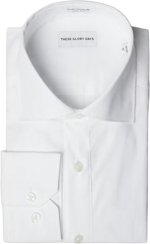 Valkoinen Slim fit -kauluspaita.