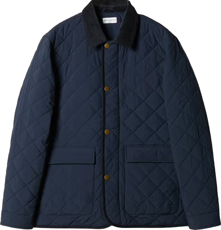 Tummansininen tikkitakki.