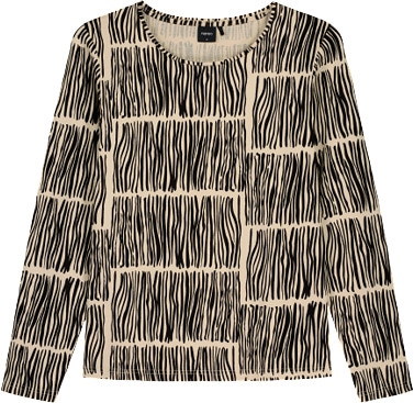 Kaunis ja käytännöllinen kaksisävyinen Ruoko-trikoopusero, jossa ihana harmoninen kuosi. Istuvassa puserossa on täyspitkät hihat. Materiaali on miellyttävän tuntuista ja helppohoitoista puuvilla-elastaani-neulosta.