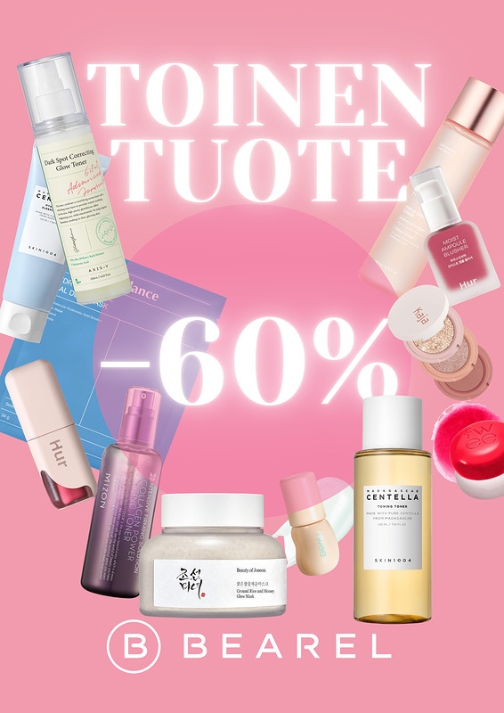 Ostaessasi mitkä vain kaksi normaalihintaista tuotetta, saat toisesta -60 % alennusta! Tarjous annetaan edullisemmasta tuotteesta. 