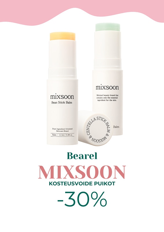Mixsoonin ravitseva Bean Stick Balm sekä rauhoittava Centella Stick Balm ovat ihanan kätevä tapa tuoda iholle lisäkosteutusta niin iltaisin kuin keskellä päivää käsilaukussa pidettävänä kasvovoiteena! Tarjous voimassa niin kauan kuin tuotteita on varastossa 